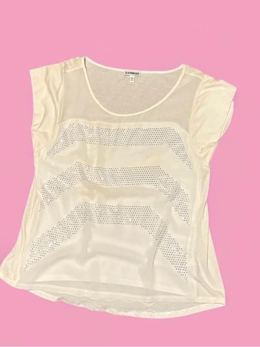 Express Women's Short Sleeve Rhinestone Tee